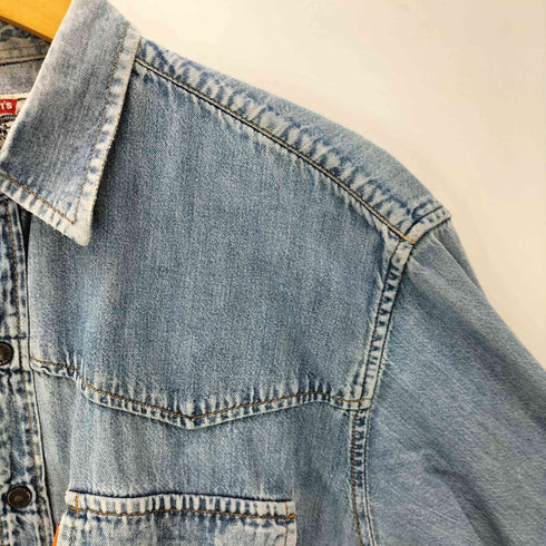 リーバイス Levis 90S OLD オレンジ タブ デニム ウエスタン シャツ メンズ import:L