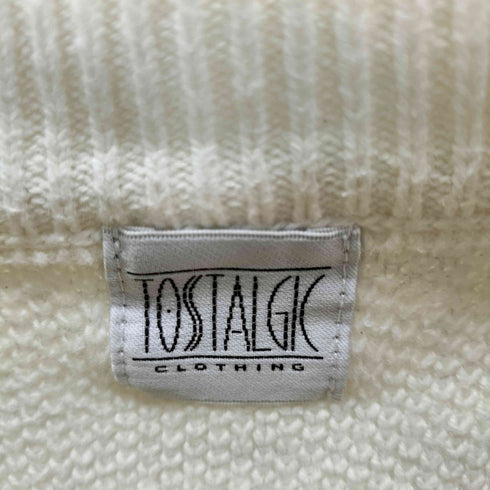TOSTALGIC トスタルジック ロゴ刺繍 クルーネック リブ ニット レディース FREE