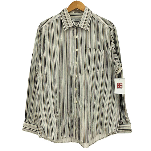 インターメッツォ INTERMEZZO ベロア ストライプ長袖シャツ メンズ import:XL
