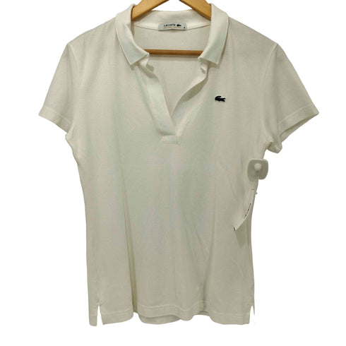 ラコステ LACOSTE スキッパー オープンカラー 半袖 ポロシャツ レディース JPN:38