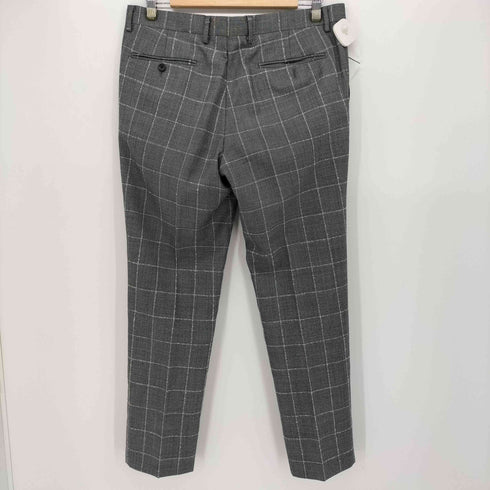 カルバンクライン CALVIN KLEIN ネップ ウィンドウペン 2B テーラード センタープレス スラックス スーツ セットアップ メンズ 40