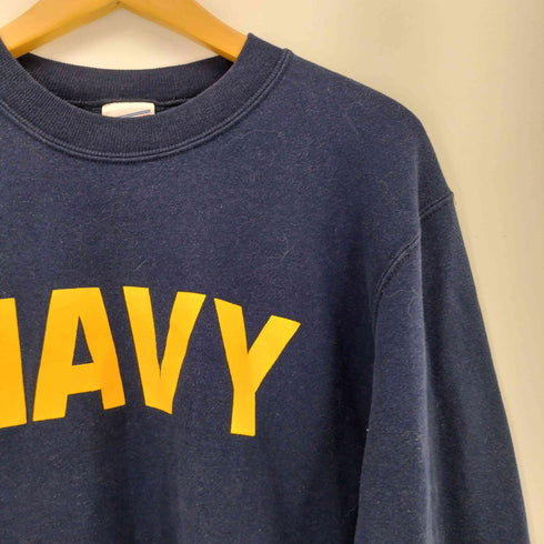 ソフィー SOFFE 00s NAVY プリント クルーネックスウェット メンズ import:S