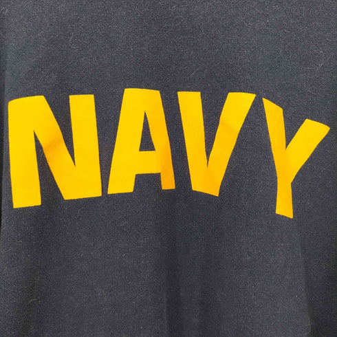 ソフィー SOFFE 00s NAVY プリント クルーネックスウェット メンズ import:S
