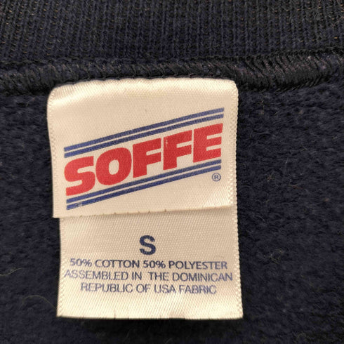 ソフィー SOFFE 00s NAVY プリント クルーネックスウェット メンズ import:S