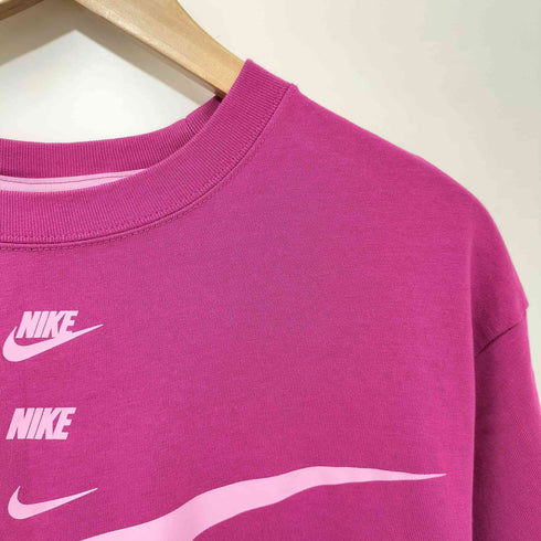 ナイキ NIKE スウォッシュ ロゴ プリント クロップド Tシャツ レディース JPN:M