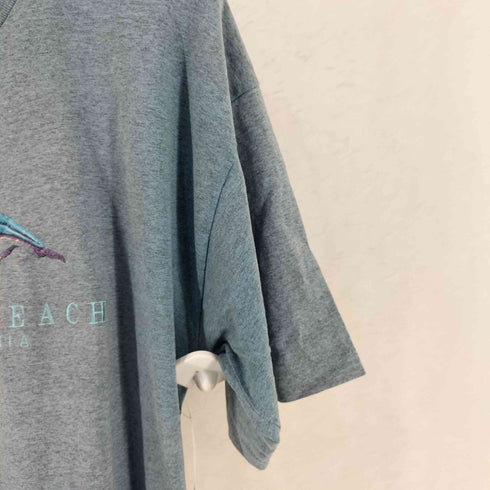 シグナルスポーツ SIGNAL SPORTS 90s 袖裾シングル dolphin イルカ 刺繍 クルーネック Tシャツ メンズ