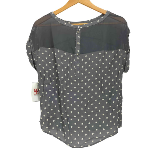 ポールスミスブラックレーベル Paul Smith BLACK LABEL ドット シアー 半袖ブラウス レディース 40