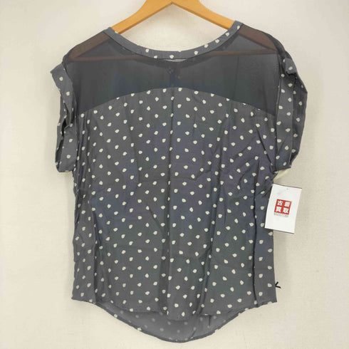 ポールスミスブラックレーベル Paul Smith BLACK LABEL ドット シアー 半袖ブラウス レディース 40
