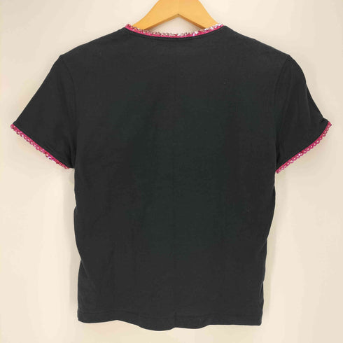 モスキーノジーンズ MOSCHINO JEANS イタリア製 スパンコール 総柄 切替 S/S Tシャツ レディース EUR:44