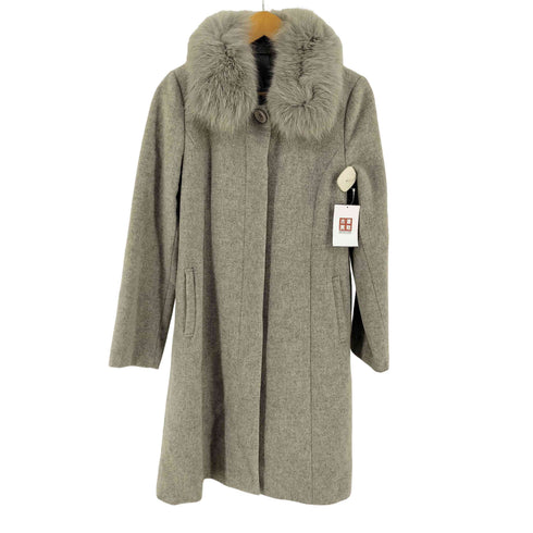 LAPEL GALLERY ANGOLA&WOOL fur アンゴラ混 襟ファー コート レディース JPN:4