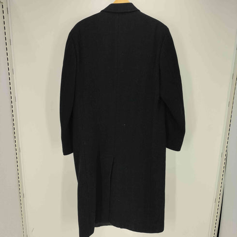 ジョルジオアルマーニ Giorgio Armani 90S イタリア製 LE COLLEZIONI 白タグ 畝 ヘリンボーン ウールナイロン ロング チェスターコート メンズ 48REG