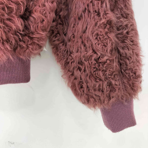 ケンゾーパリス KENZO PARIS 裏地花柄 パワーショルダー ジップアップ ファーブルゾン レディース