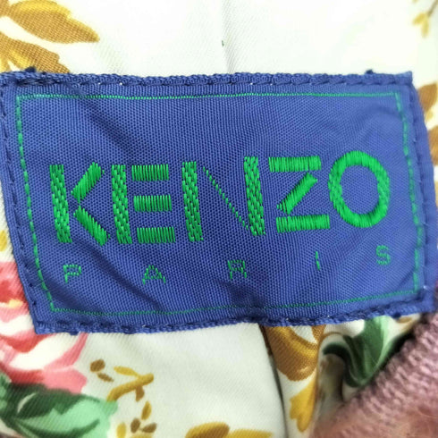 ケンゾーパリス KENZO PARIS 裏地花柄 パワーショルダー ジップアップ ファーブルゾン レディース
