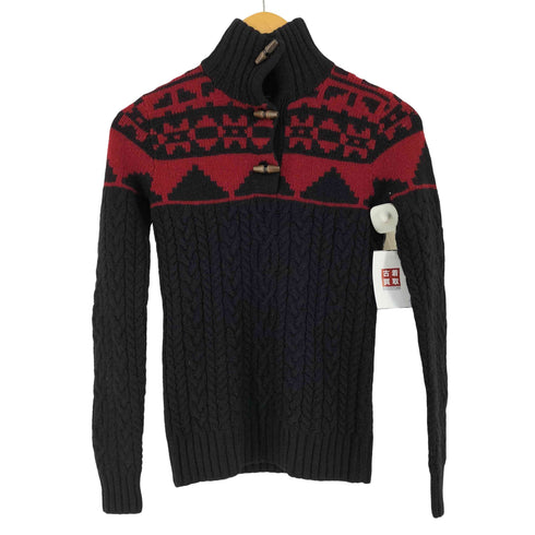 ラルフローレン RALPH LAUREN HAND KNIT ハンドニット トグルボタン ハイネック ウールニット レディース S