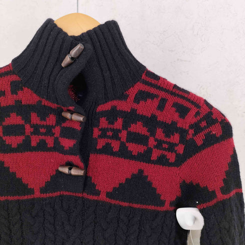 ラルフローレン RALPH LAUREN HAND KNIT ハンドニット トグルボタン ハイネック ウールニット レディース S