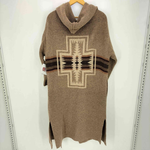 ペンドルトン PENDLETON フーデッド ニットロングカーディガン ガウンコート レディース FREE