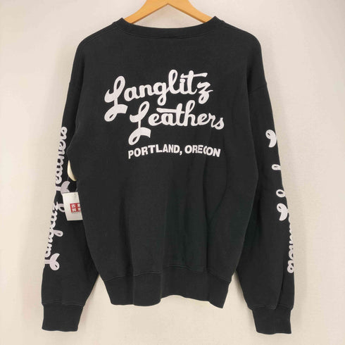 LANGLITZ LEATHERS ラングリッツレザーズ 両面 アーム プリント クルーネックスウェット メンズ import:M