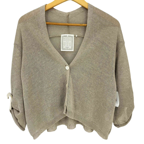 ビアズリー BEARDSLEY 24ss リネンショートカーディガン レディース FREE