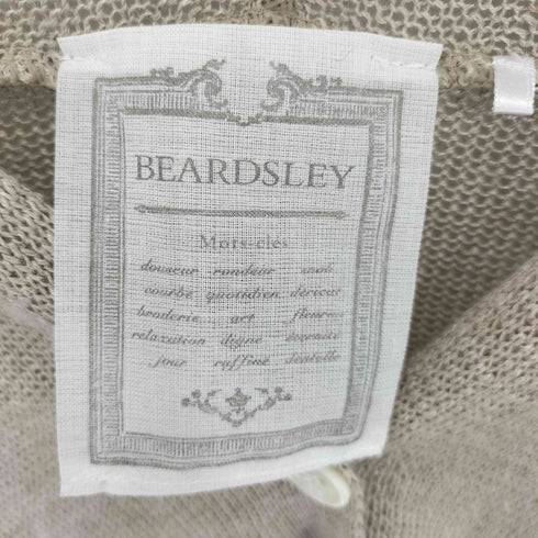 ビアズリー BEARDSLEY 24ss リネンショートカーディガン レディース FREE