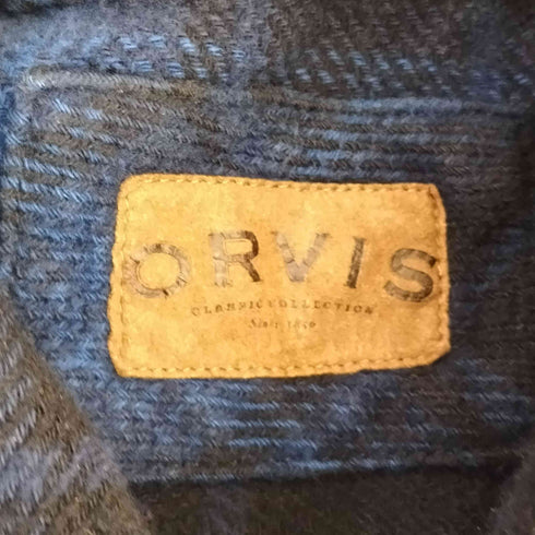 オービス ORVIS 90-00S シャドーチェック柄 ヘビーネル シャツ メンズ M
