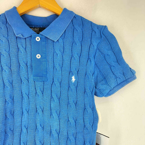 ポロバイラルフローレン Polo by RALPH LAUREN スモールポニー刺繍 半袖 ニットポロシャツ レディース JPN:M