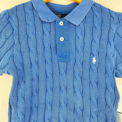ポロバイラルフローレン Polo by RALPH LAUREN スモールポニー刺繍 半袖 ニットポロシャツ レディース JPN:M