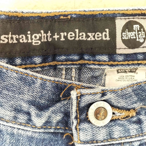 リーバイス Levis 90-00S USA製 SilverTab シルバータブ ボタン裏513刻印 straight+relaxed ストレート リラックスド デニムパンツ メンズ W38