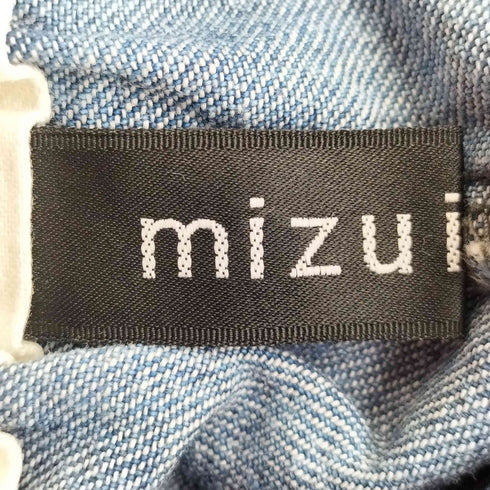 ミズイロインド mizuiro ind インディゴ染め ワイドイージーデニムパンツ レディース