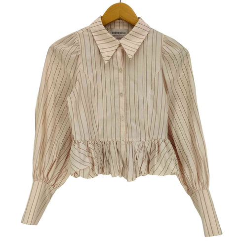 monepine peplum balloon shirt ペプラムバルーンシャツ レディース JPN:1