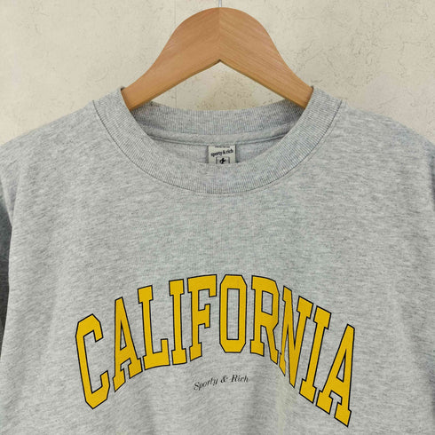 スポーティーアンドリッチ SPORTY& RICH California Crewneck カリフォルニア クルー 長袖 プリント スウェット メンズ M