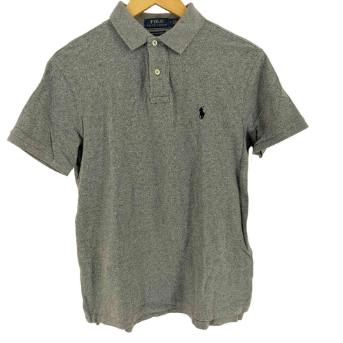 ポロラルフローレン POLO RALPH LAUREN CUSTOM SLIM FIT カスタム スリム フィット 半袖 ロゴ刺繍 ポロシャツ メンズ M