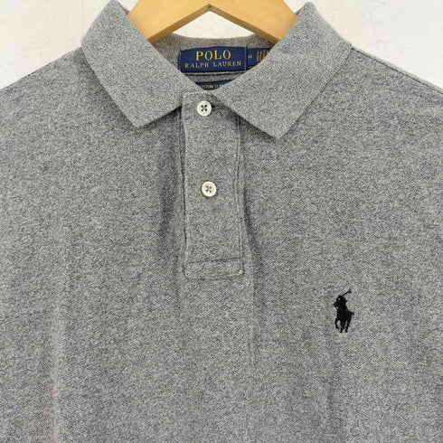 ポロラルフローレン POLO RALPH LAUREN CUSTOM SLIM FIT カスタム スリム フィット 半袖 ロゴ刺繍 ポロシャツ メンズ M