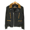 666 ORIGINAL CLOSING レオパード ストレッチコットン ライダースジャケット TYPE-B Y2K SWAG メンズ JPN:S