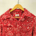 Western Sportswear 70S USA製 デカ襟 総柄 ペイズリー コットン フランネル 開襟 オープンカラー ウエスタン シャツ スナップボタン 襟芯 VINTAGE ヴィンテージ メンズ