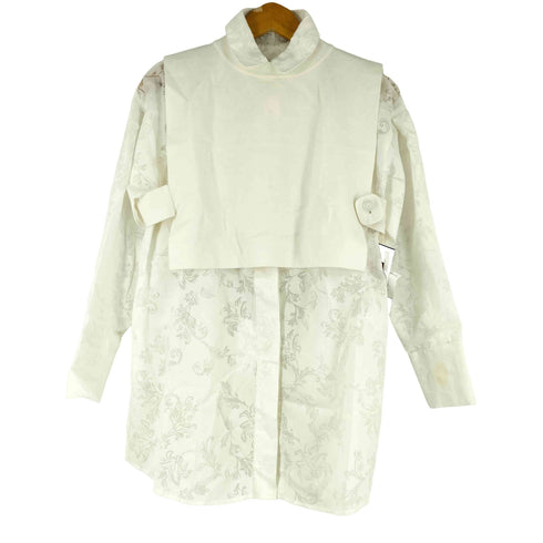 アメリ AMERI vest set sheer pattern shirt ノースリーブニット シャツ セット レディース FREE