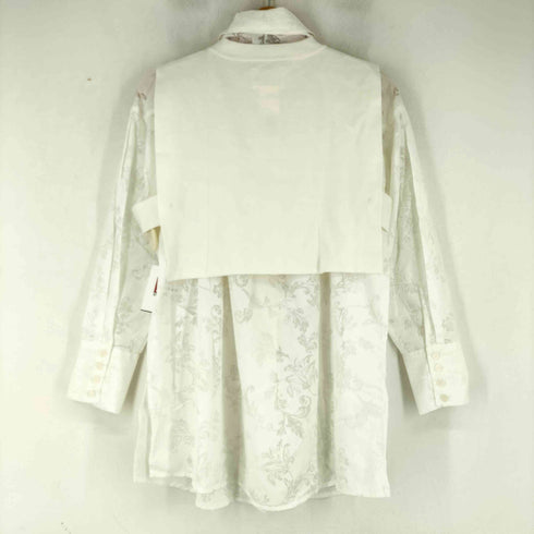 アメリ AMERI vest set sheer pattern shirt ノースリーブニット シャツ セット レディース FREE