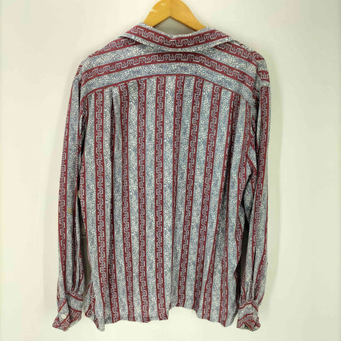 RANDOM WEAR ランダムウェア 40-50S 開襟 オープンカラー 両フラップ レーヨン 総柄 L/S ボックス シャツ vintage ヴィンテージ メンズ 16 ML 16 1/2