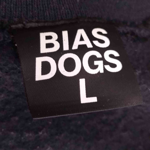 BIAS DOGS バイアス ドッグス 両面プリント クルーネック スウェット メンズ L