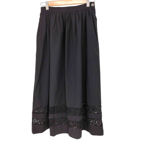 トリココムデギャルソン tricot COMME des GARCONS AD1988 カットワークギャザースカート レディース JPN:M