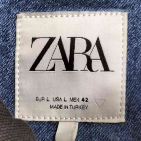 ザラ ZARA コントラストカラー デニムジャケット メンズ JPN:L