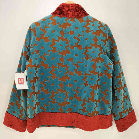 machiko jinto london 花柄 フロッキー ベロア チャイナ ジャケット レディース JPN:M