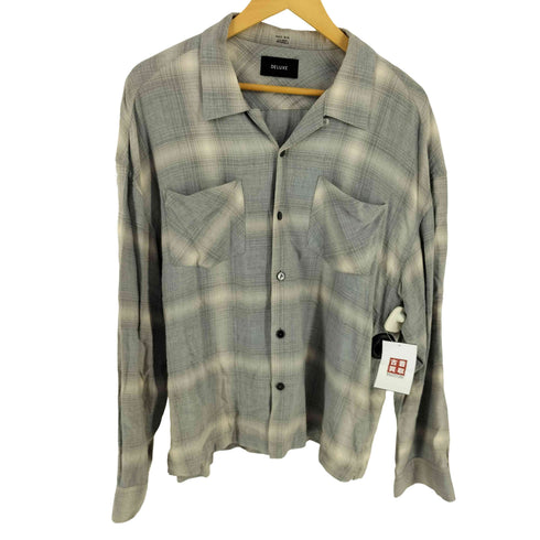 デラックス DELUXE 24SS PONTIAC オンブレチェック オープンカラー シャツ メンズ L