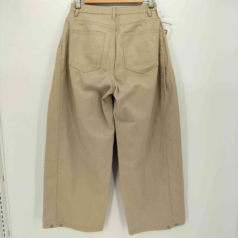 FOLLWIN ベーシックセミストレートワイドチノパン レディース JPN:L