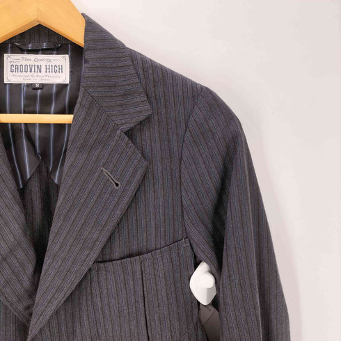 THE GROOVIN HIGH グルービンハイ 40s Suit style ストライプ 2B テーラード ジャケット メンズ JPN:S