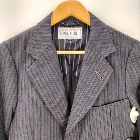 THE GROOVIN HIGH グルービンハイ 40s Suit style ストライプ 2B テーラード ジャケット メンズ JPN:S