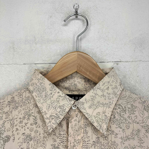 アーペーセー A.P.C. フランス製 ボタニカル柄 長袖 シャツ レディース M