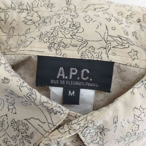 アーペーセー A.P.C. フランス製 ボタニカル柄 長袖 シャツ レディース M