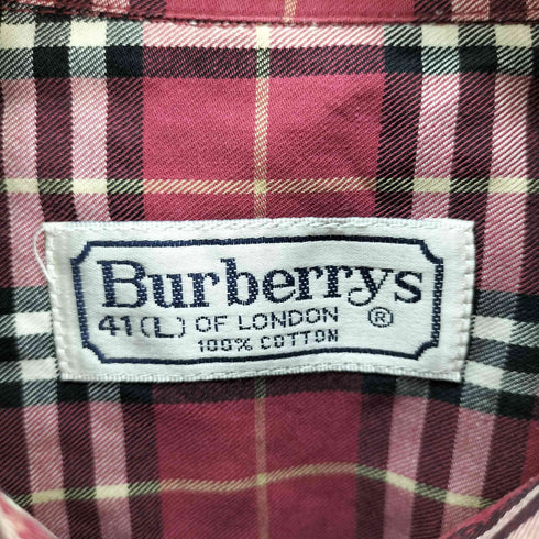 バーバリーズ BURBERRYS チェック ボタンダウンシャツ メンズ import:L