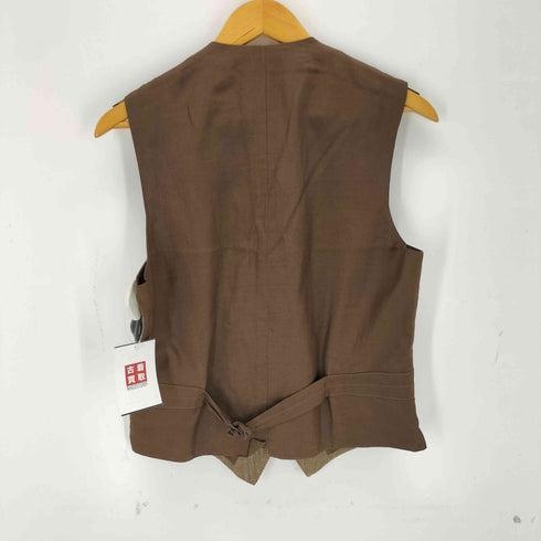 ダブルアールエルラルフローレン RRL RALPH LAUREN リネン ハウンドトゥース インナーベスト ジレ シンチバック 千鳥格子 メンズ 36-S