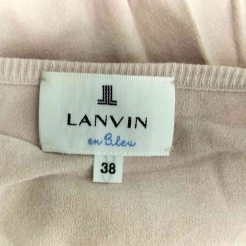 ランバンオンブルー LANVIN en Bleu 王冠 パール ラメ リボン プルオーバーニット レディース JPN:38